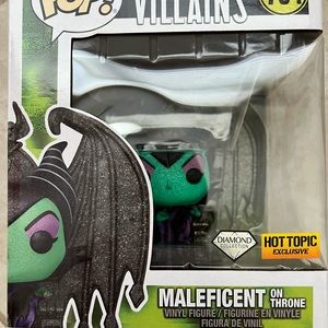 Maleficent Diamond and Maleficent Mistress of evil Funko Pop.